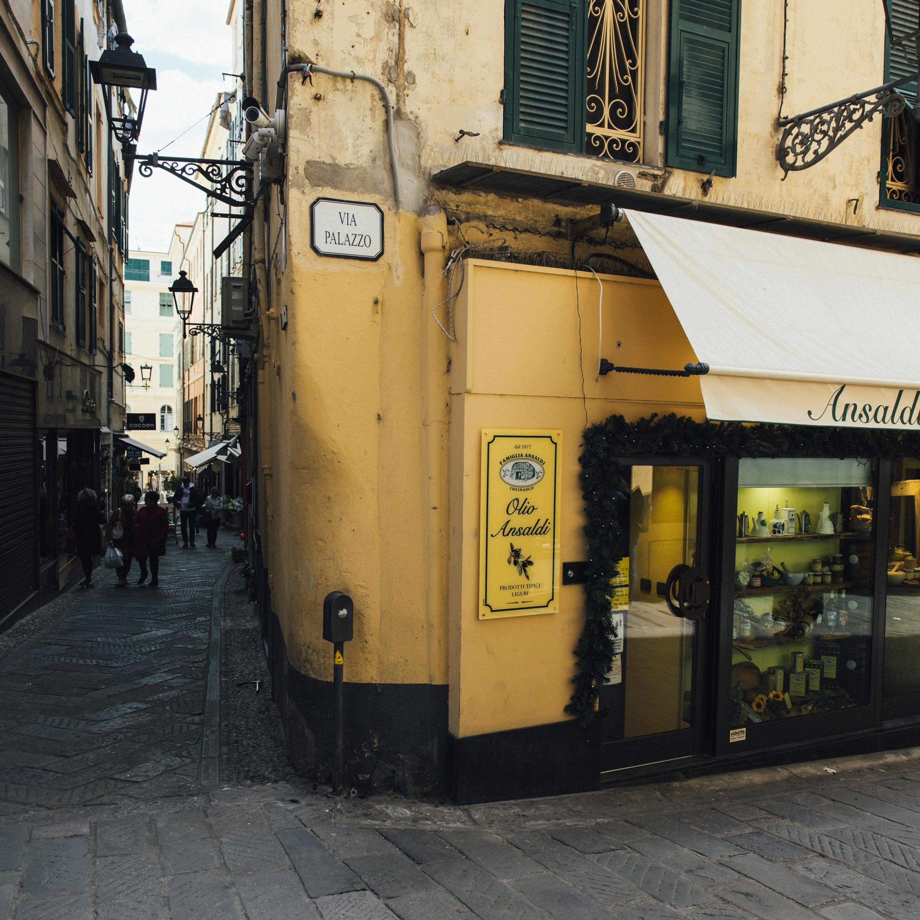 A heritage street in San Remo on the Italian Riviera, the inspiration for LUMIRA La Primavera